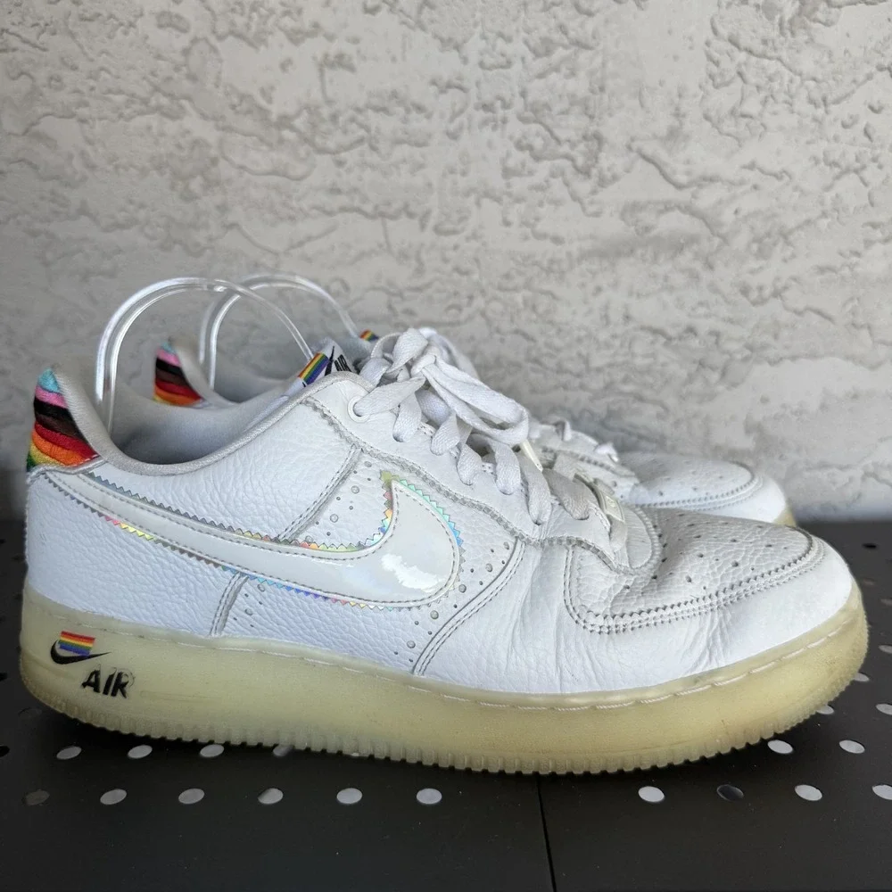 Nike Air Force 1 Be True Pride Quickstrike Sneakers Mens 12‎ White CV0258-100